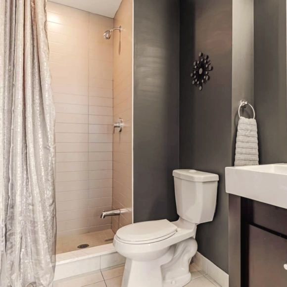 Metallic, Gold Outer Fabric Shower Curtain - Picture 3 of 3